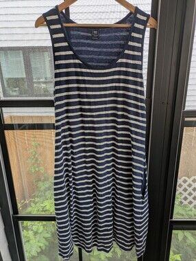 GAP Maternity Navy & White Striped Tank Dress